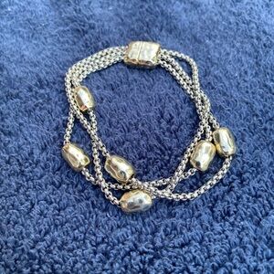 Bracelet Silver with Gold Accent